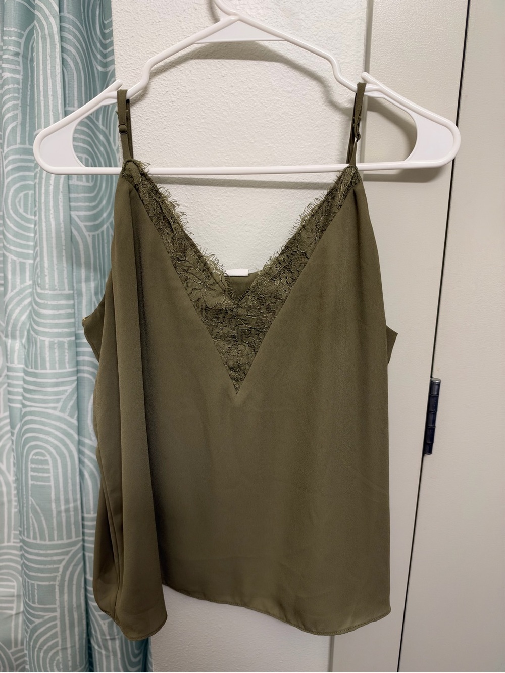 Nordstrom Olive Lace-Trim Camisole Tank Top - Melrose and Market